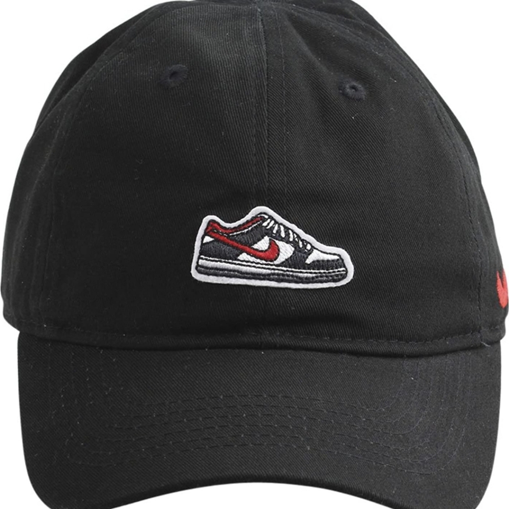 NEW Nike Boys Shoe Patch Black Baseball Cap